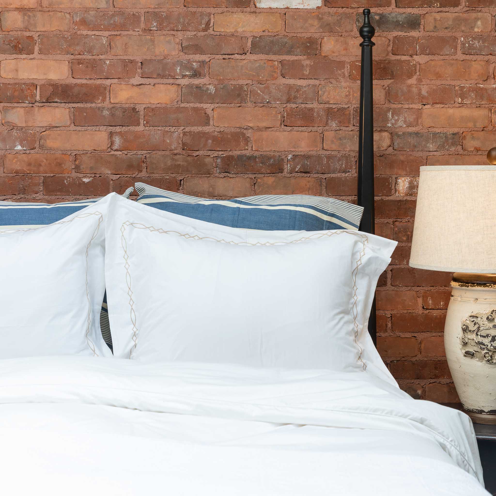 Standard Pillowcase in Gold Diamond The Emporium Ottawa Bedding