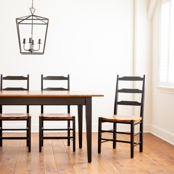 Wilno Table & Six Highland Chairs in Black/Williams