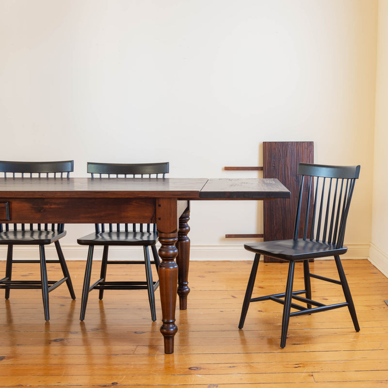 Claremont Extension Table & Whittaker Chairs in Black/Antique Cherry