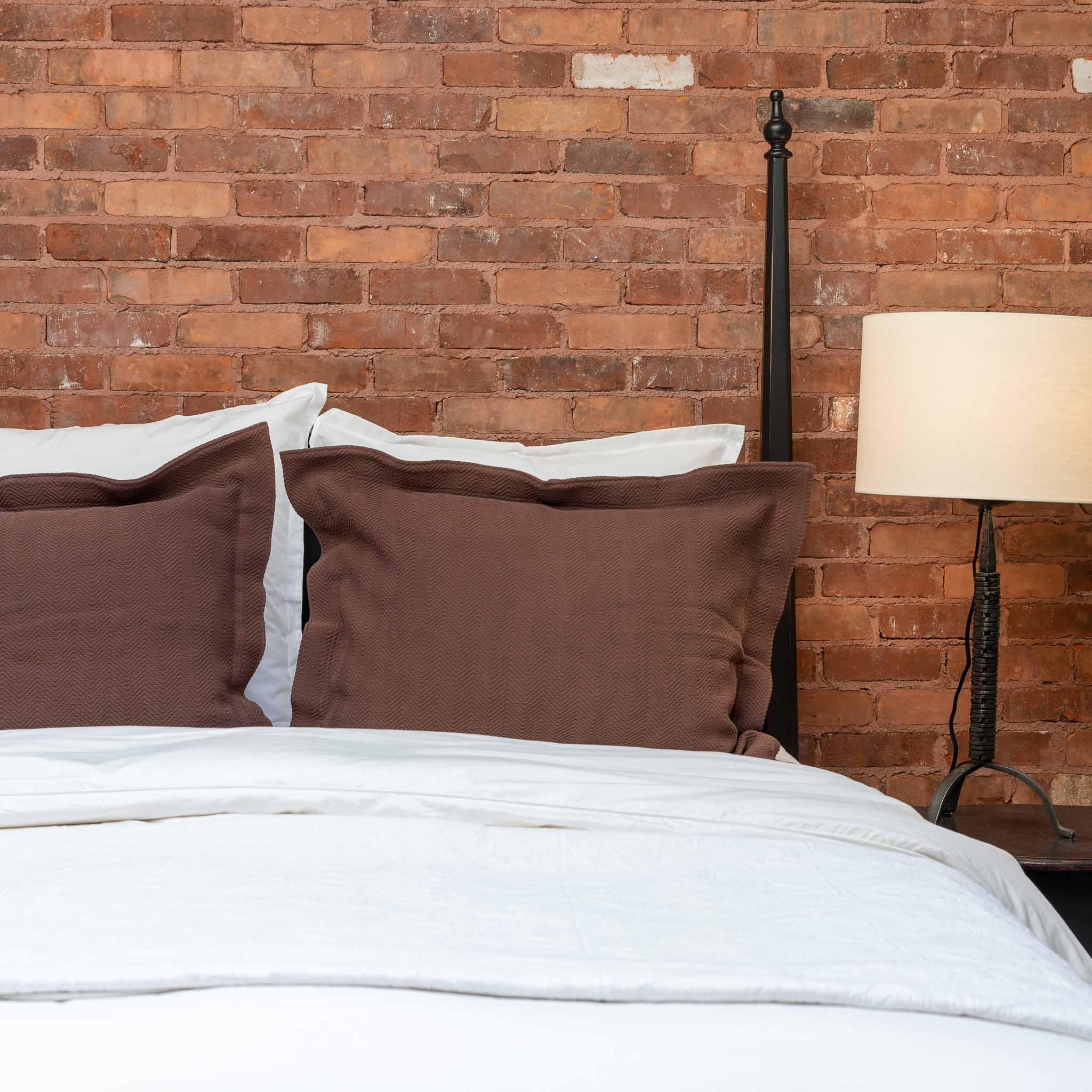 Standard Sham in Chocolate The Emporium Ottawa Bedding