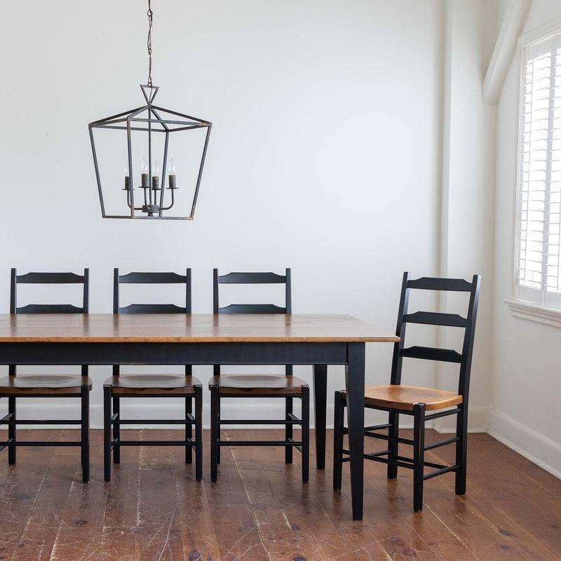 Wilno Table & Highland Chairs in Black/Barrel