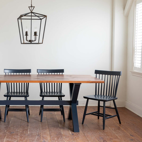Xander Table & Whittaker Chairs in Hale Navy/Williams