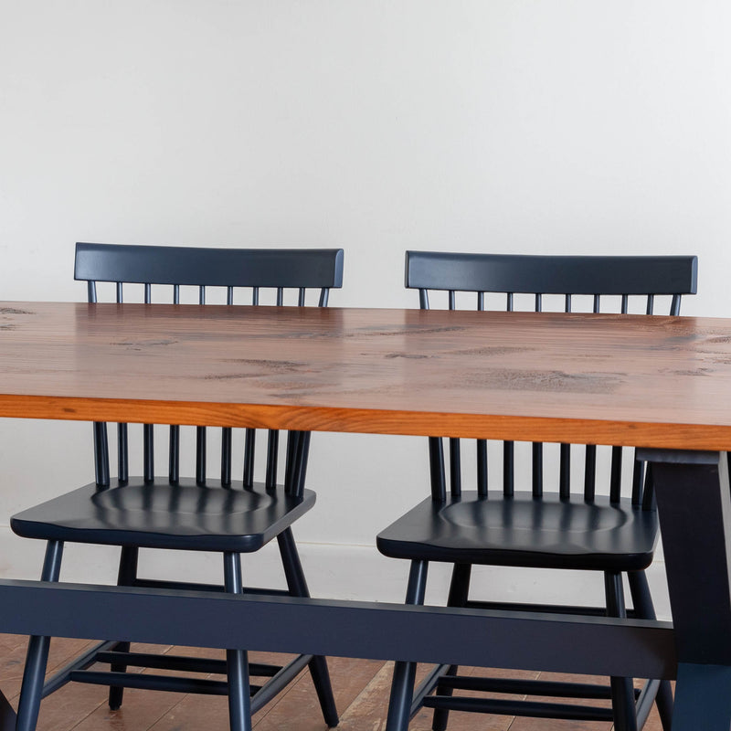 Xander Table & Six Whittaker Chairs in Hale Navy/Williams