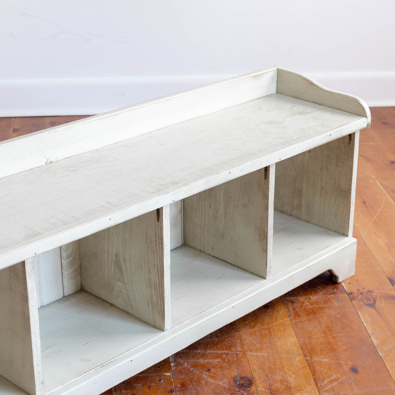 Cubby Bench in Vintage White