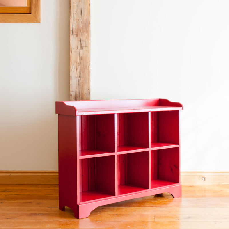 Cubby Console in Red