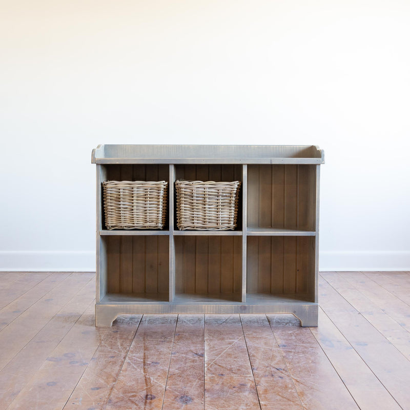 Cubby Console in Vintage Driftwood