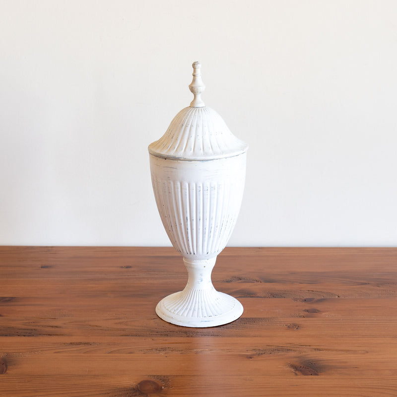 White Vase with Lid