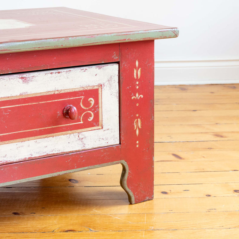 West Coffee Table in Stencil Red