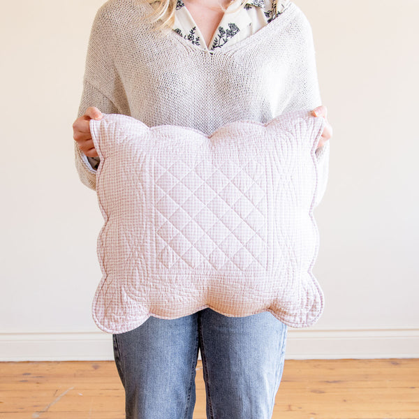 Quilted Sham in Rose Petal