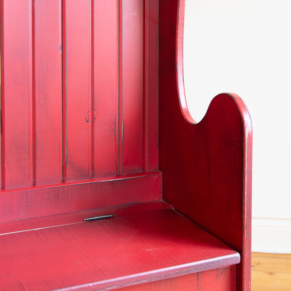 Student Bench in Vintage Red/Black
