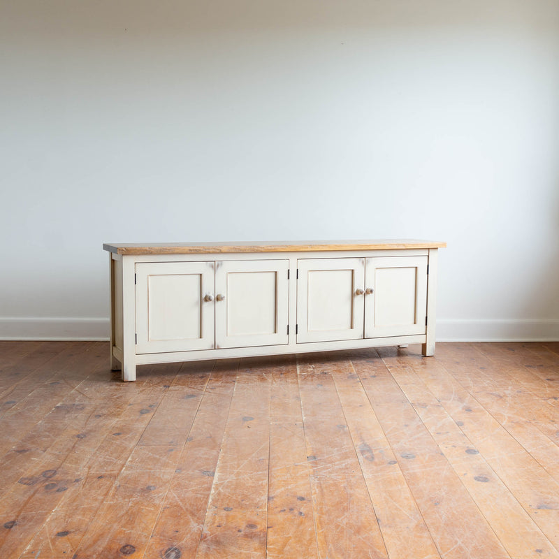 Perkins TV Console in Antique White/Provincial