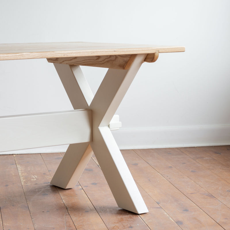 Winburne Table in Standard White/Clear Ash