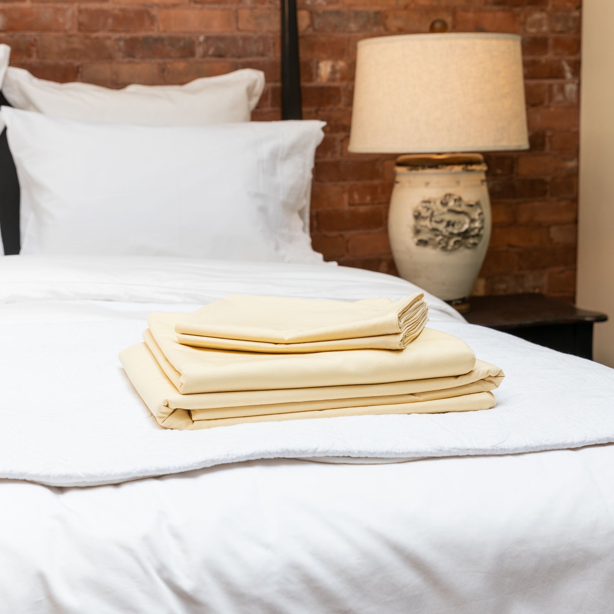 Sheet Set in Yellow The Emporium Ottawa Bedding