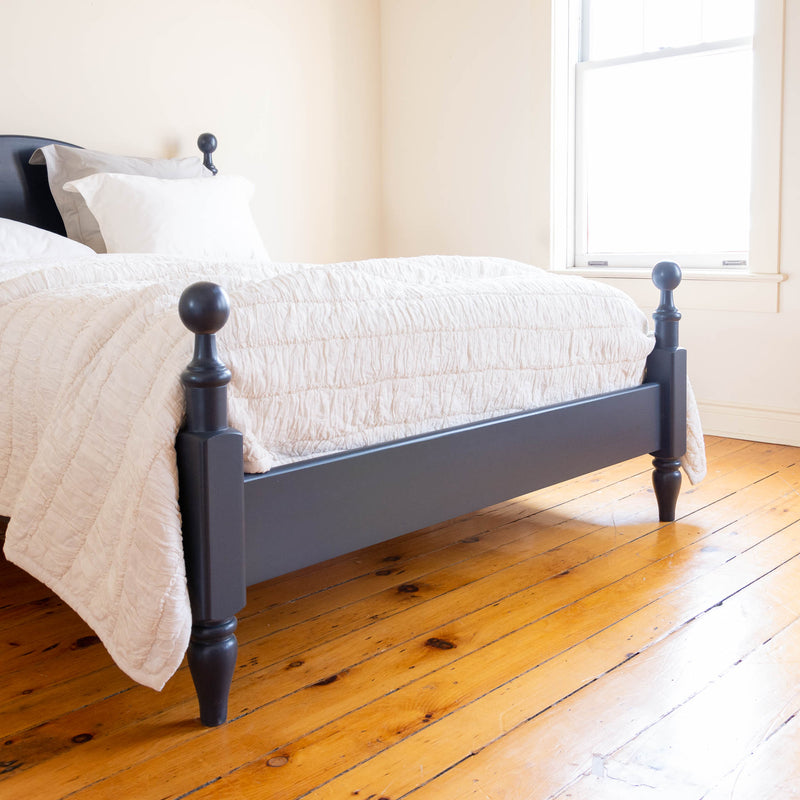 Queen Cannonball Bed in Hale Navy