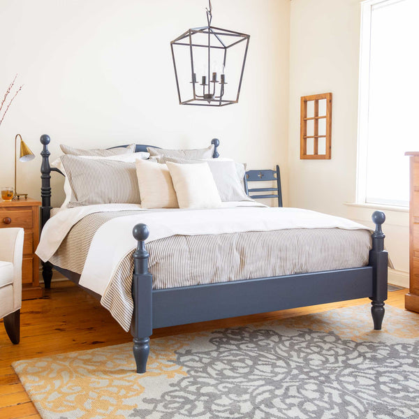Queen Cannonball Bed in Hale Navy