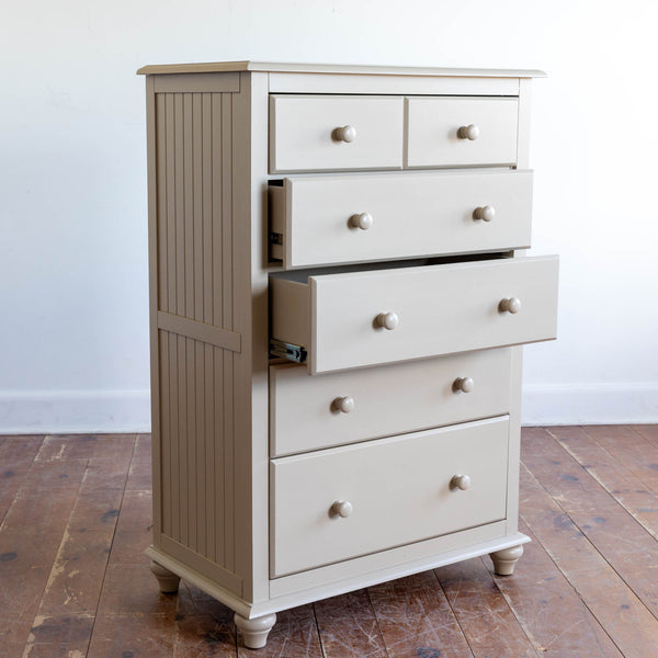 Clyde High Boy Dresser in Sand