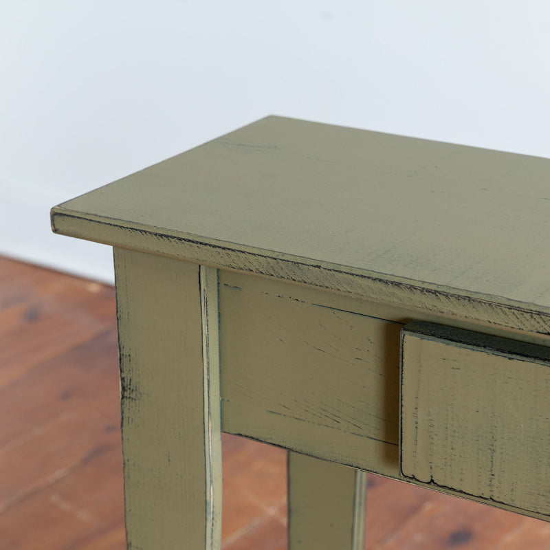 Ian Sofa Table in Vintage Green/Black