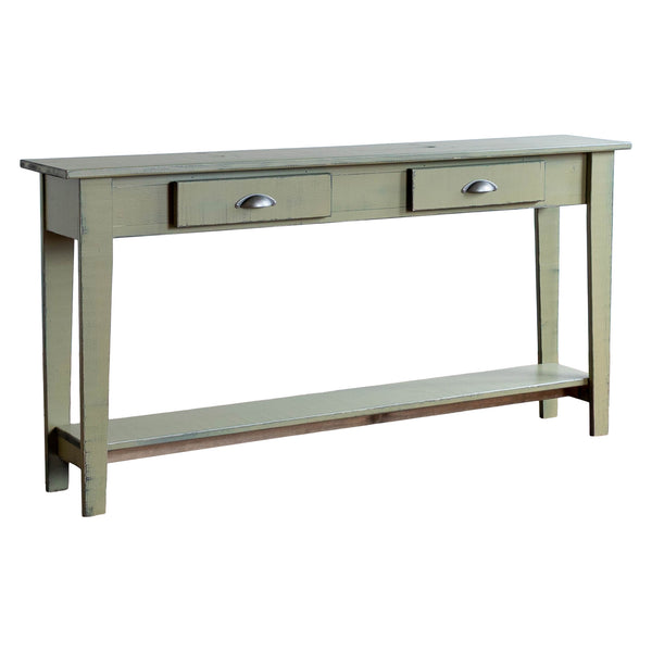 Ian Sofa Table in Vintage Green/Black