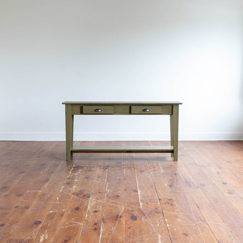 Ian Sofa Table in Vintage Green/Black