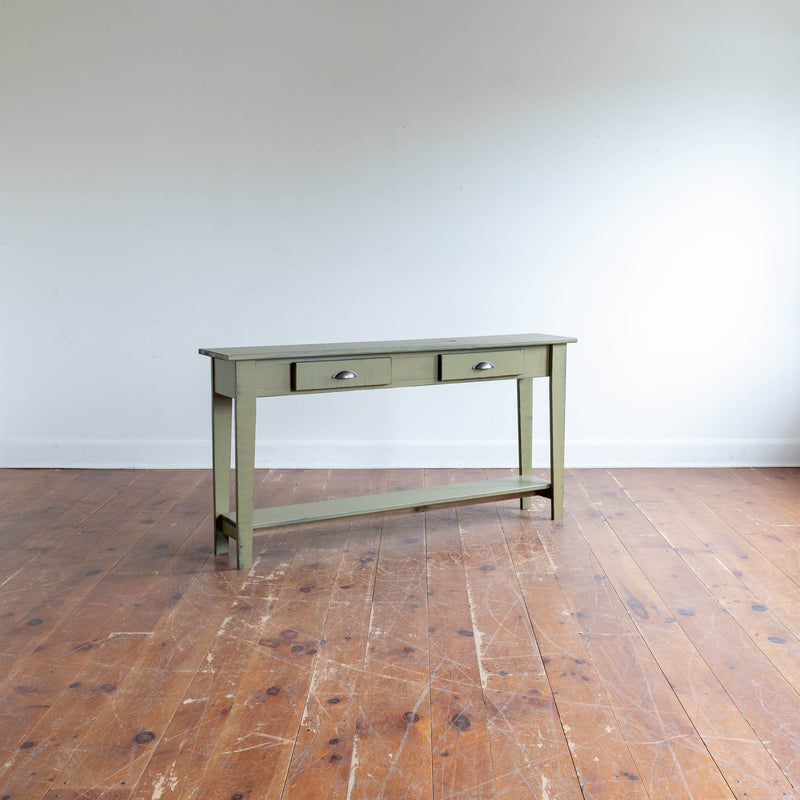 Ian Sofa Table in Vintage Green/Black