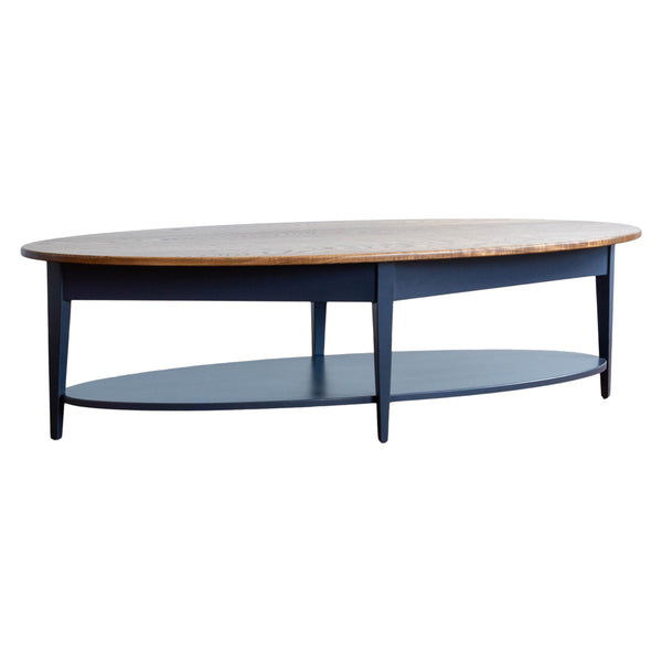 Reed Oval Coffee Table in Provincial/Hale Navy