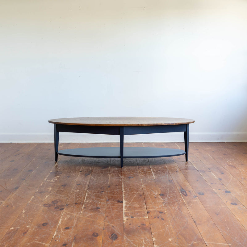 Reed Oval Coffee Table in Provincial/Hale Navy