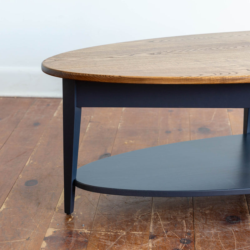 Reed Oval Coffee Table in Provincial/Hale Navy