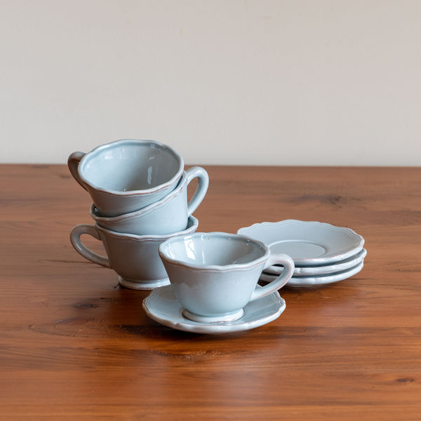 Carter Tea cups & Saucers in Light Blue