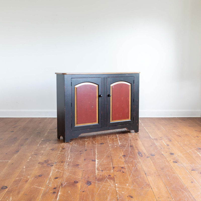 West Hall Chest in Black/Red