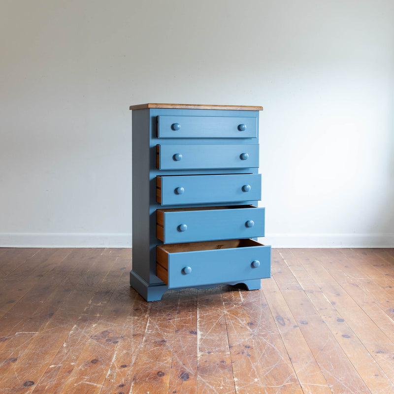 Wilson High Boy Dresser in Old Blue Jeans/Finahven