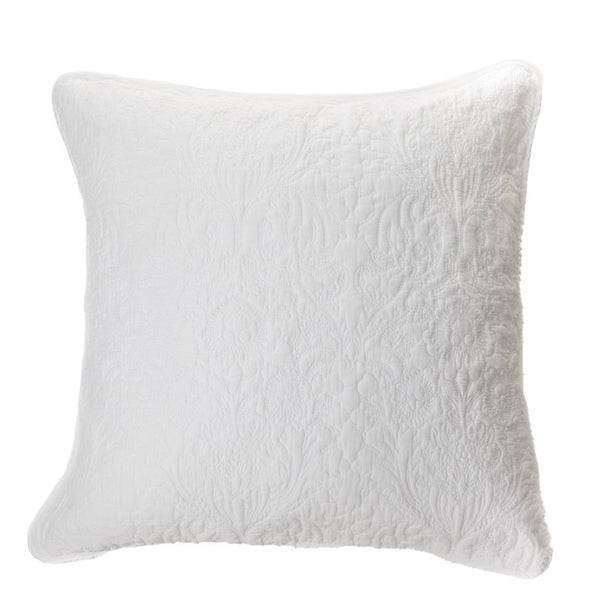 Damask Decorative Toss in White