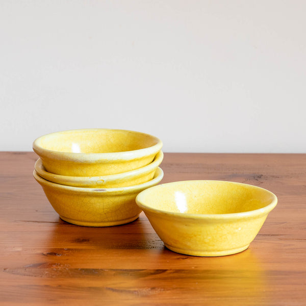 Crackle Bowls in Sunflower