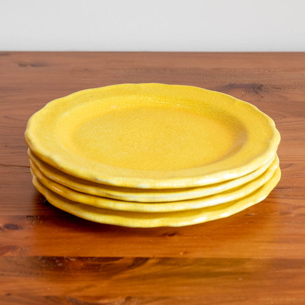 Crackle Dining Plates in Sunflower