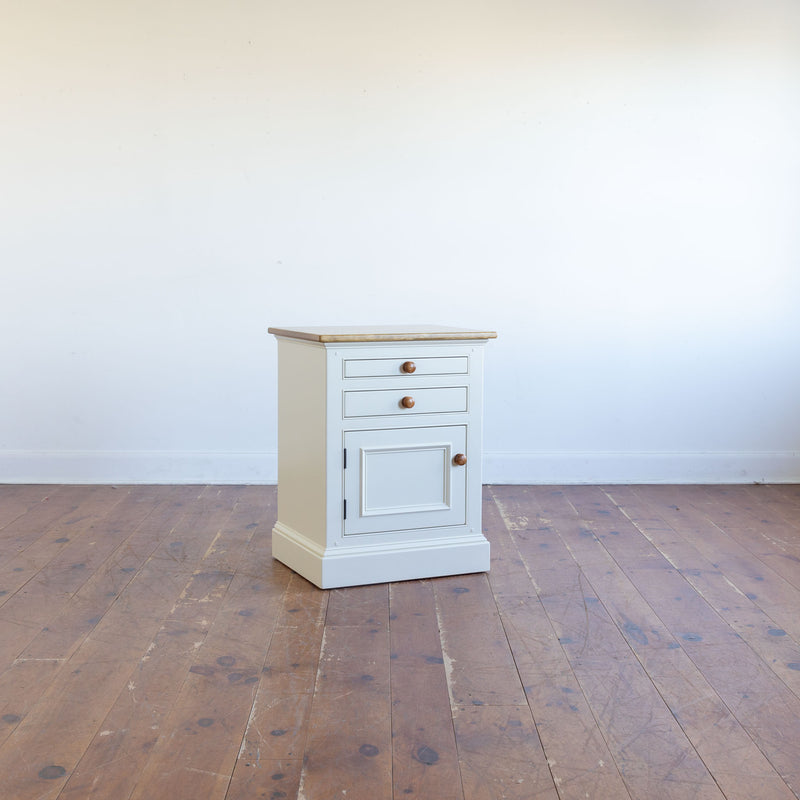 Downy Nightstand in Honey/Standard White Lacquer