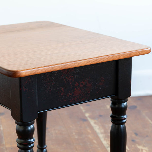 Milford Side Table in Vintage Red/Black/Williams