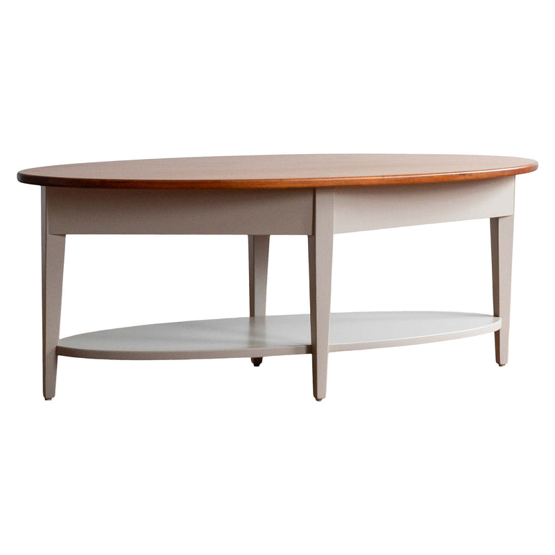 Reed Oval Coffee Table in Grey/Williams