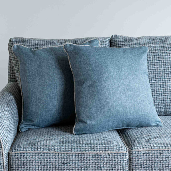 Toss cushion in Marlin Blue