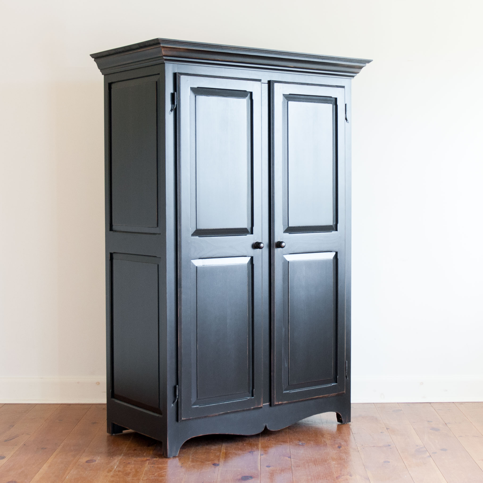 Storage & Bedroom Furniture Ottawa Raised Panel Armoire in Black
