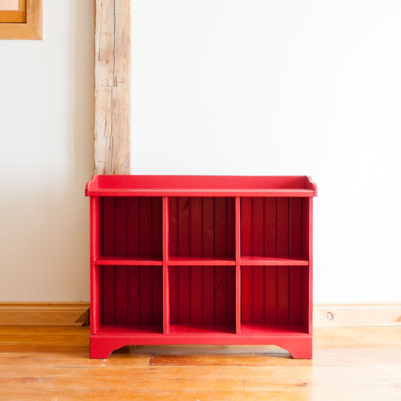 Cubby Console in Red