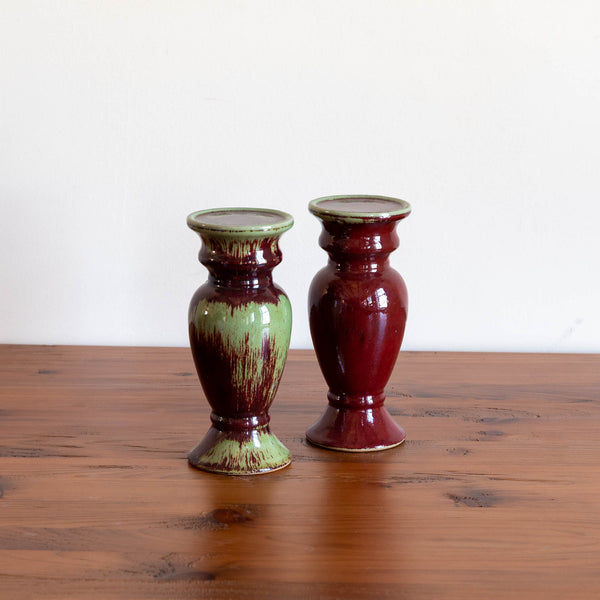 Candle Stand Set - Vintage Red