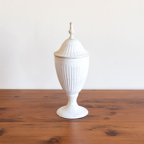 White Vase with Lid