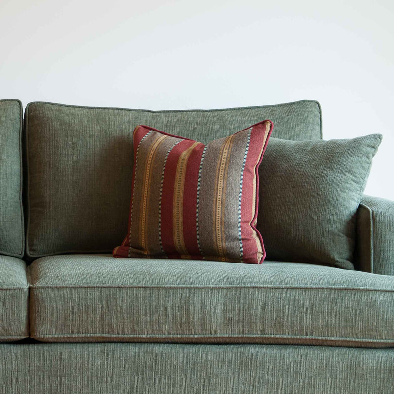 Davenport sofa in olive, closeup 