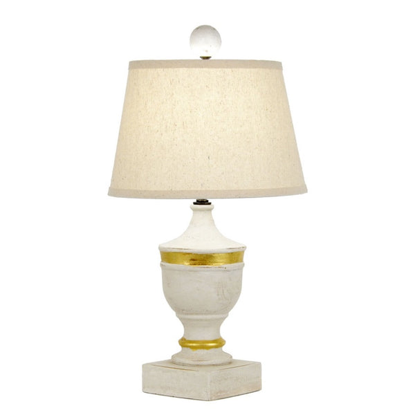 Draper Table Lamp - White/Gold