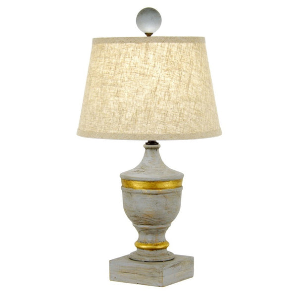 Draper Table Lamp - Grey/Gold
