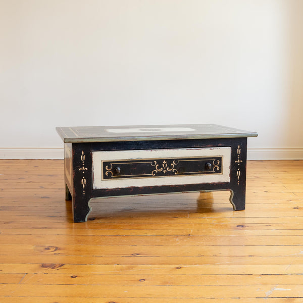West Coffee Table in Stencil Black