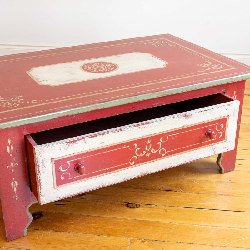 West Coffee Table in Stencil Red