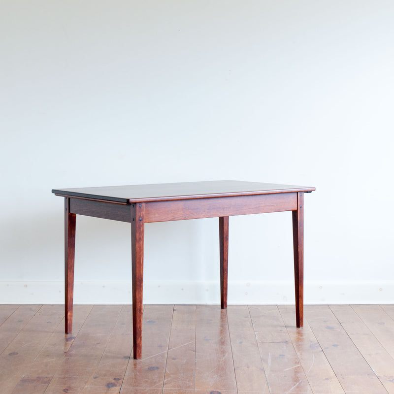Helen table in antique cherry, angle on