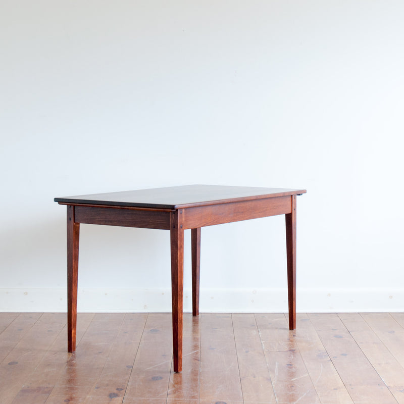 Helen table in antique cherry, angle on