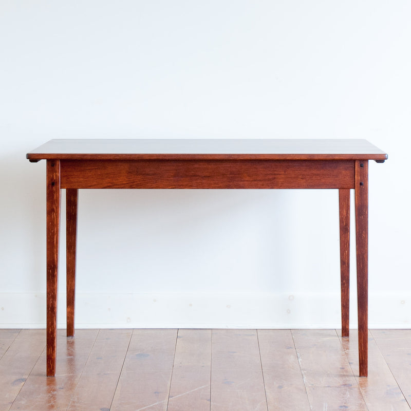 Helen table in antique cherry, straight on view