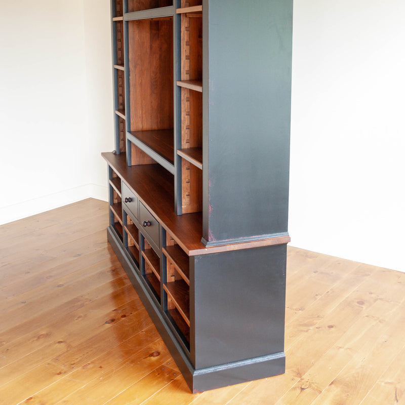 Kinsella Media Cabinet in Vintage Black/Red/Williams
